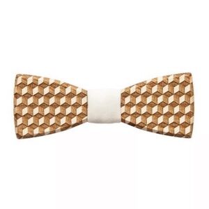 Unique Wood Bow Tie By Bewooden. Made In Europe Cubo Style. Retails Over $69